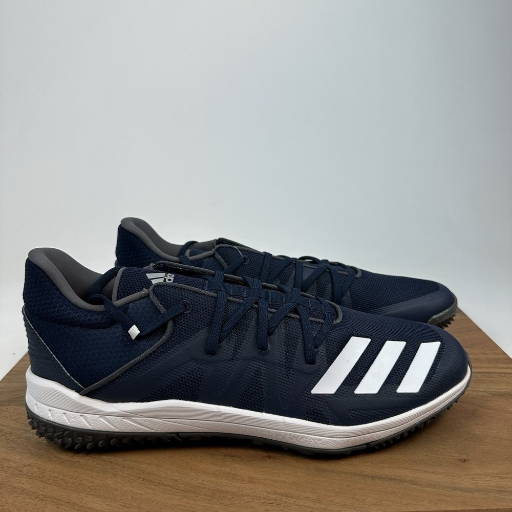 New Mens Adidas Speed Turf Navy Baseball‎ Sneakers Shoes Size 12 M